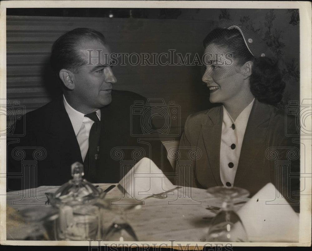 1953 Press Photo Miss Jean Kerr, Senator Joseph McCarthy - RSM08289 - Historic Images