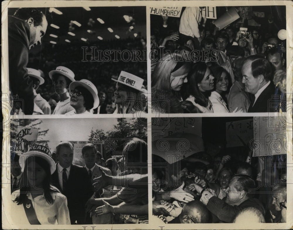 1968 Sen Eugene McCarthy on the campaign trail - Historic Images