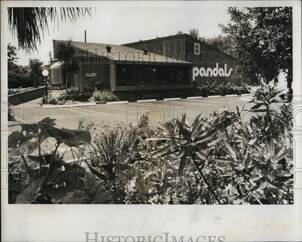 1978 Press Photo Exterior of Pandal&#39;s Restaurant - Historic Images