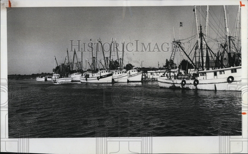 1977 Press Photo Tarpon&#39;s Fishing Boats - RSM08605 - Historic Images