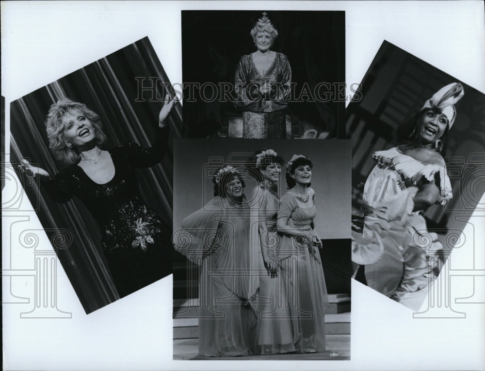 1985 Press Photo Florence Henderson, Elaine Stritch, Patti LaBelle, K. Ballard - Historic Images