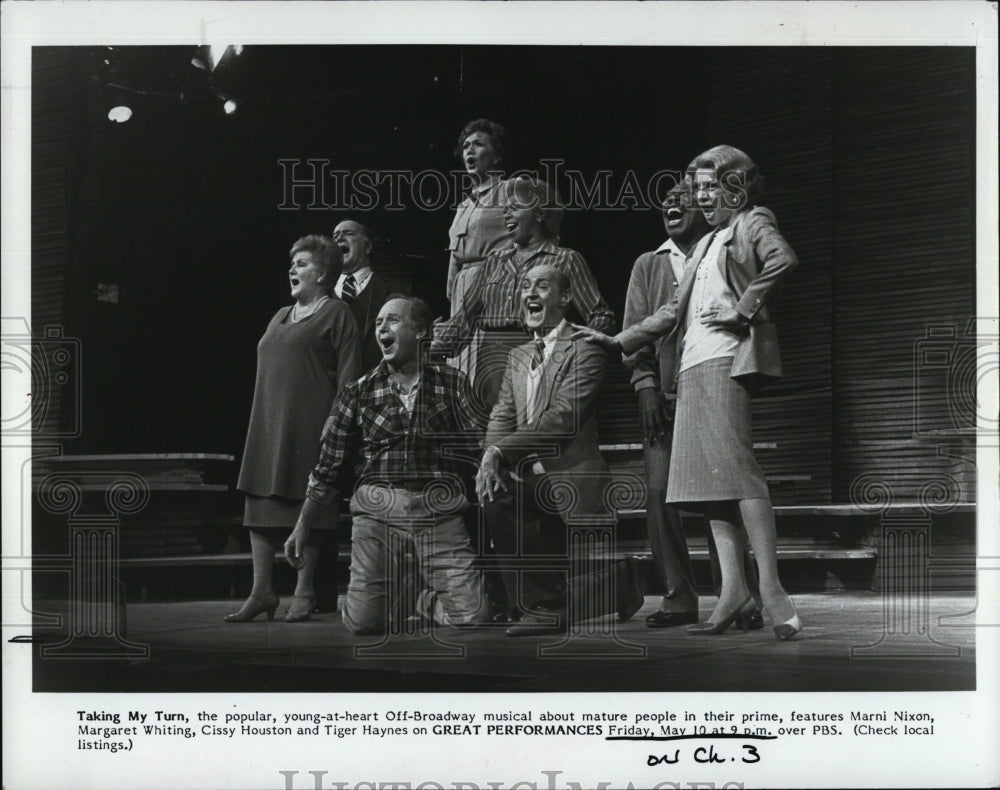 1985 Press Photo Taking My Turn Musical Marni Nixon, Margaret Whiting, Cissy - Historic Images