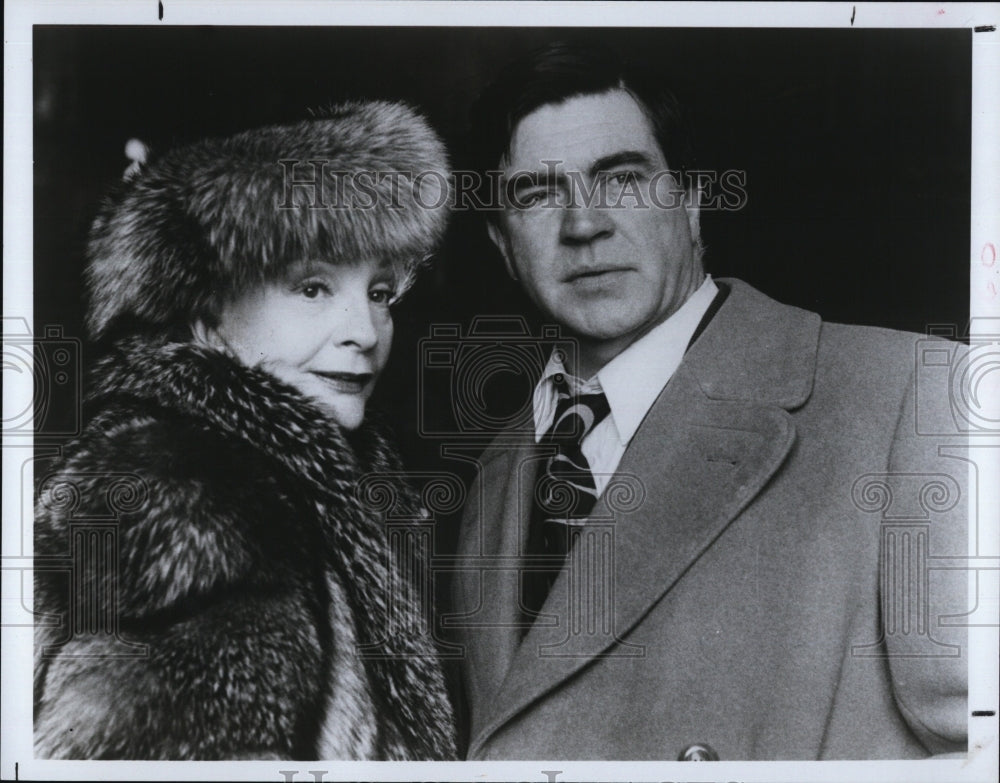 1986 Press Photo Coral Browne &amp; Alan Bates star in &quot;An Englishman Abroad&quot; - Historic Images