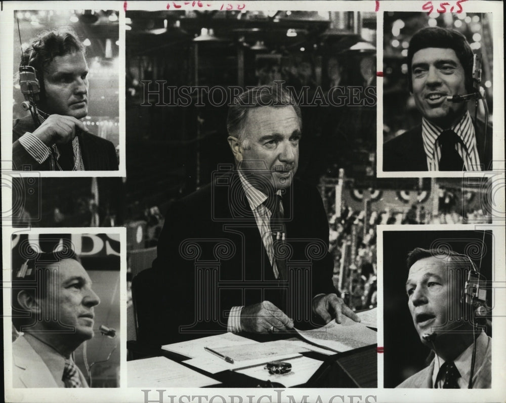 1972 Press Photo Walter Cronkite Anchorman Dan Rather, Roger Mudd, Mike Wallace - Historic Images