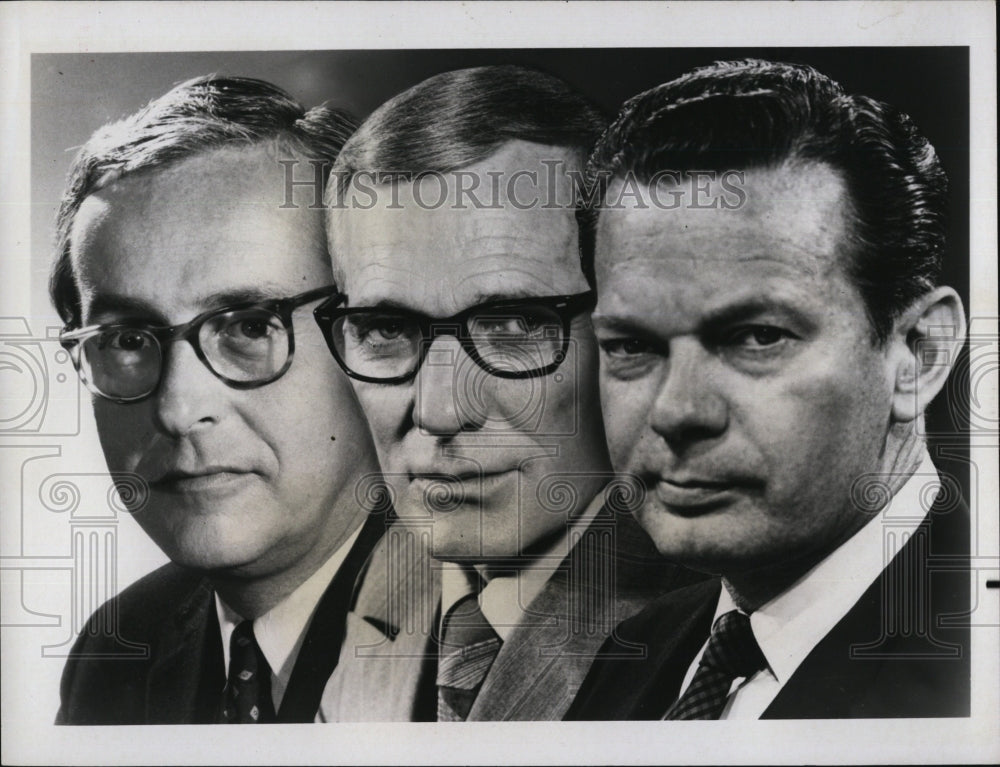 Press Photo NBC News Correspondents John Chancellor, Frank McGee David Brinkley - Historic Images