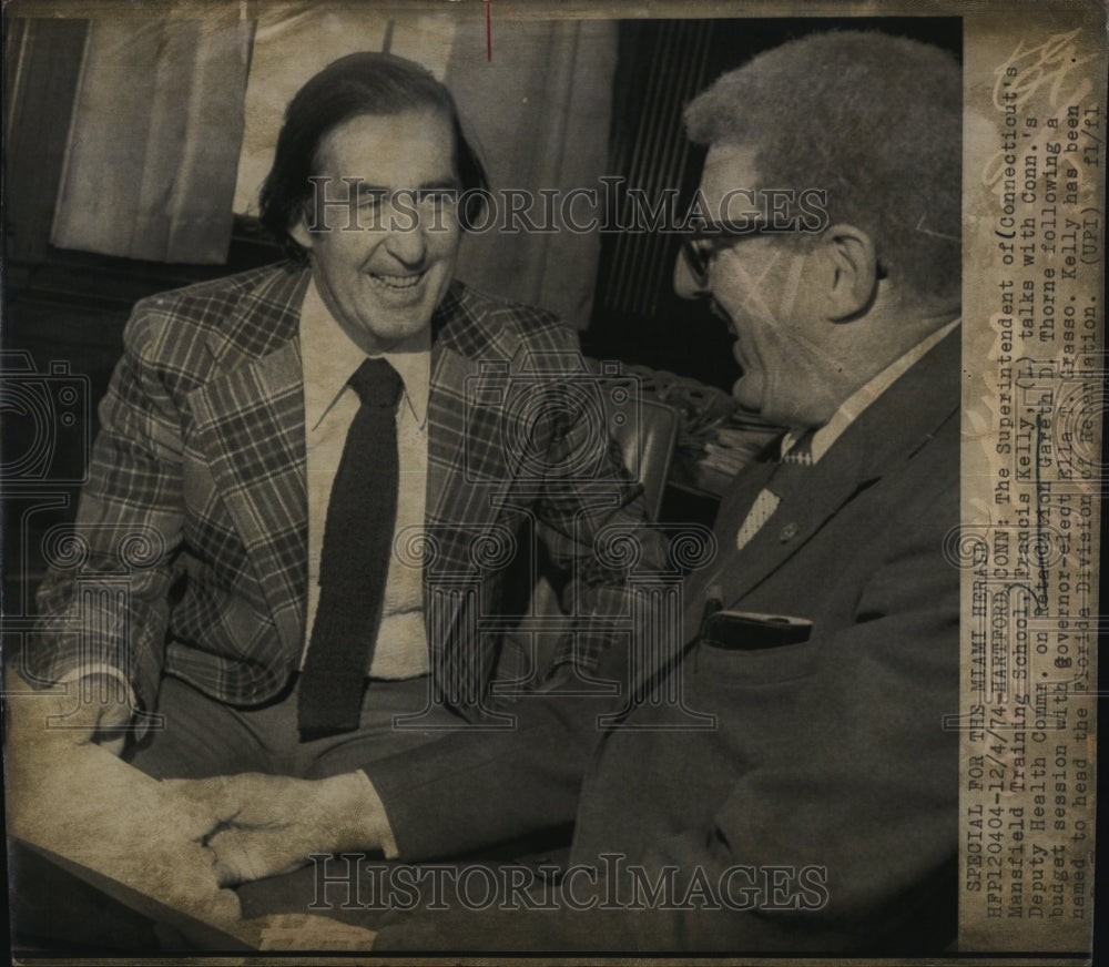 1974 Press Photo Superintendent Connecticut Mansfield Training School Francis - Historic Images