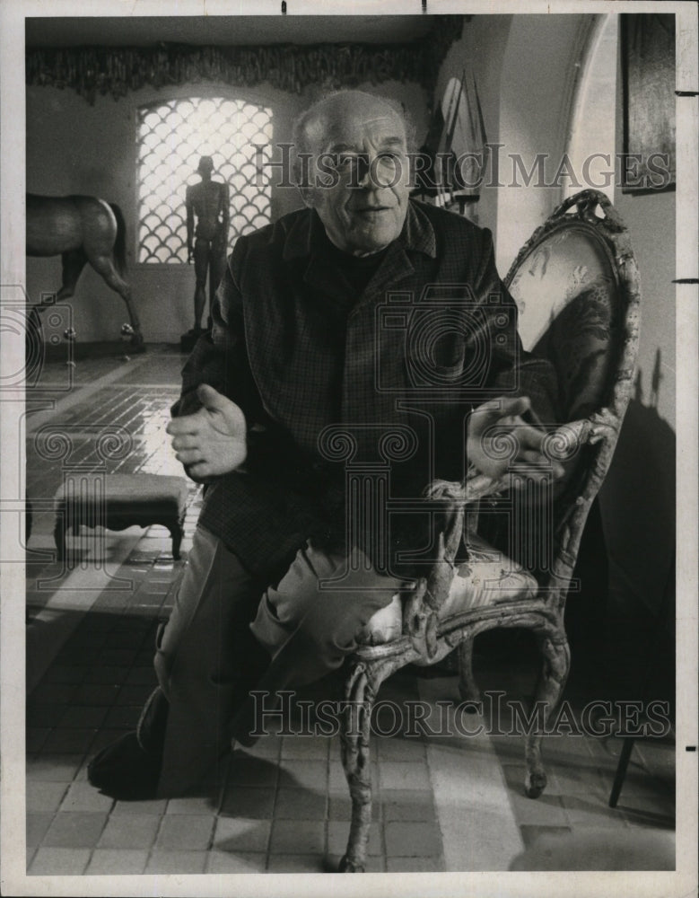 1972 Press Photo Baron Philippe De Rothschild, Heir, Producer, Poet, Auto Racer - Historic Images