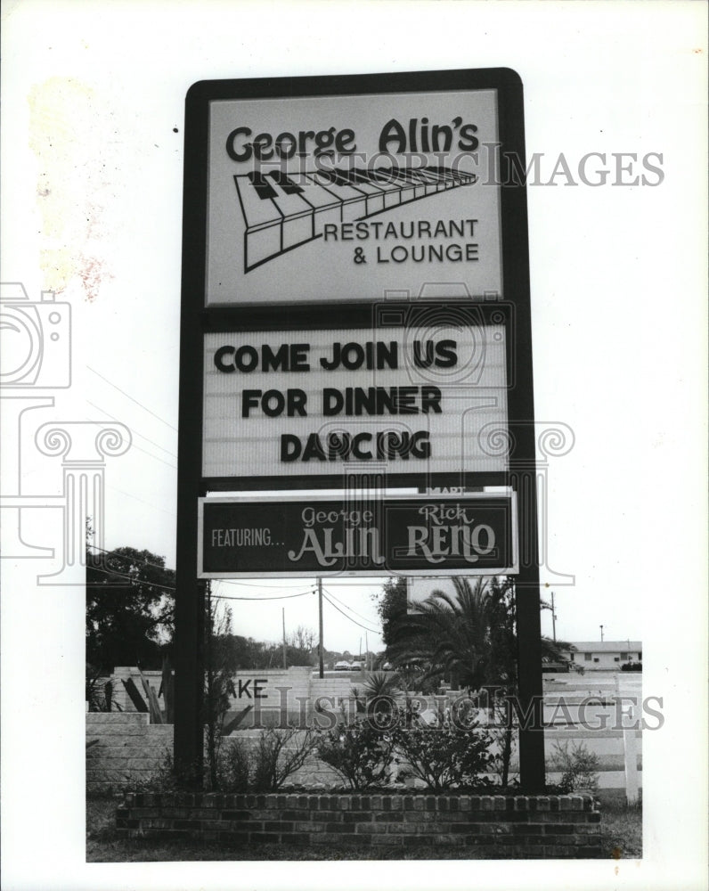 1982 George Alin's restaurant in Dunedin, Florida  - Historic Images