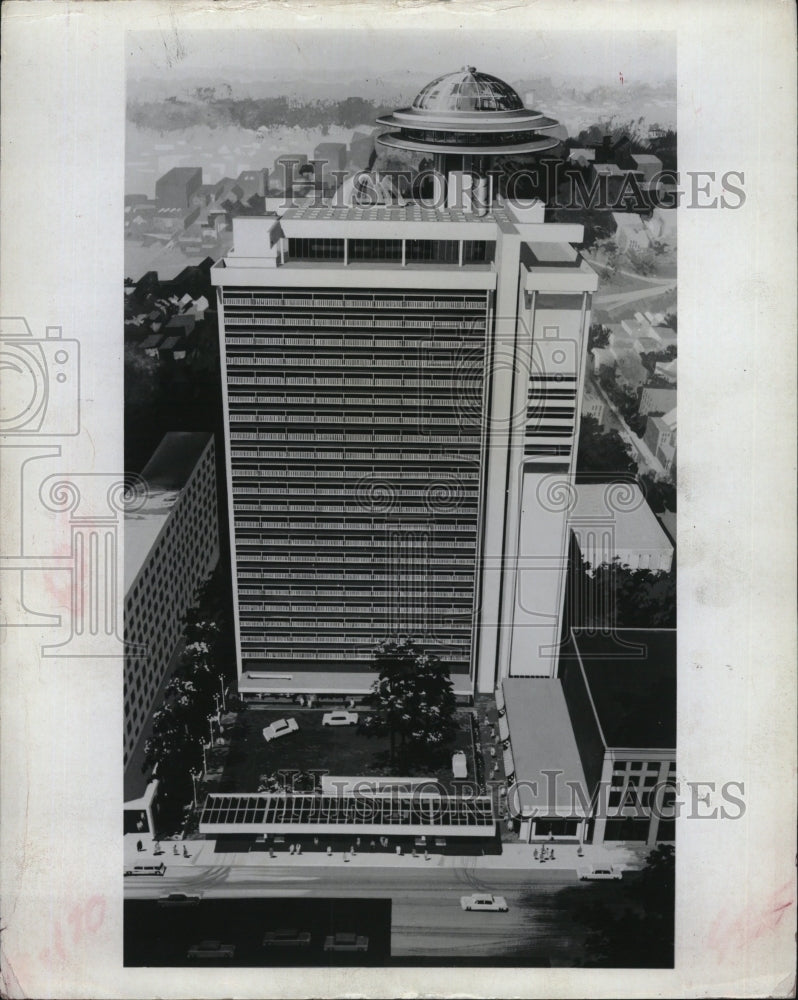 1966 Press Photo Polaris Restaurant Atop Regecy Hyatt House, Atlanta - RSM09407 - Historic Images