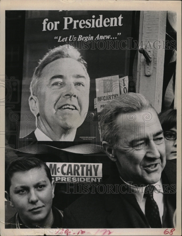 Press Photo Senator Eugene McCarthy Campaign President - RSM09445 - Historic Images