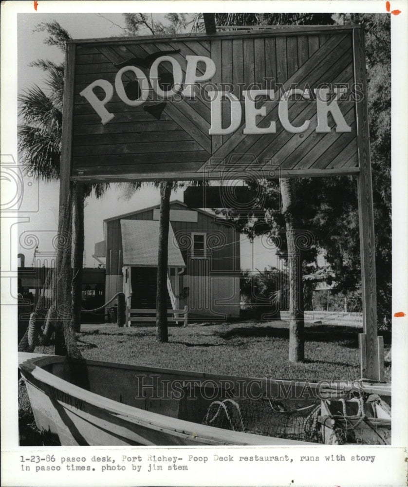 1986 Poop Deck restaurant in Florida  - Historic Images