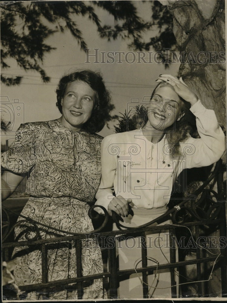 1947 Mrs. Ab.B. Chandler and daughter Mimi Grapefruit league Basebal-Historic Images