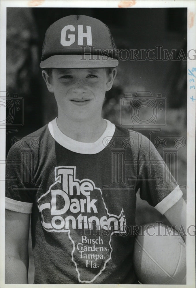 1986 Press Photo Brian Ruark, Nerf Football Saved His Life - RSM09825 - Historic Images