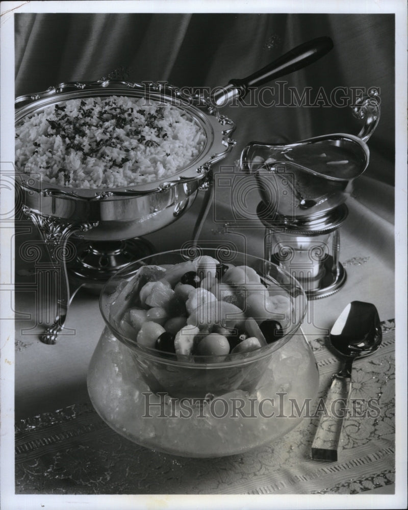 1976 Press Photo Curried Rice with Fruit and Curry Sauce - RSM09845 - Historic Images