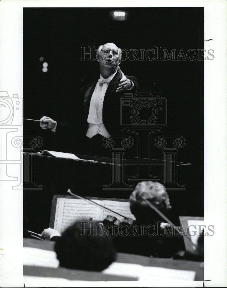 1987 Press Photo Mstislav Rostropovich Russian Cellist Conductor Phil Harmonic - Historic Images