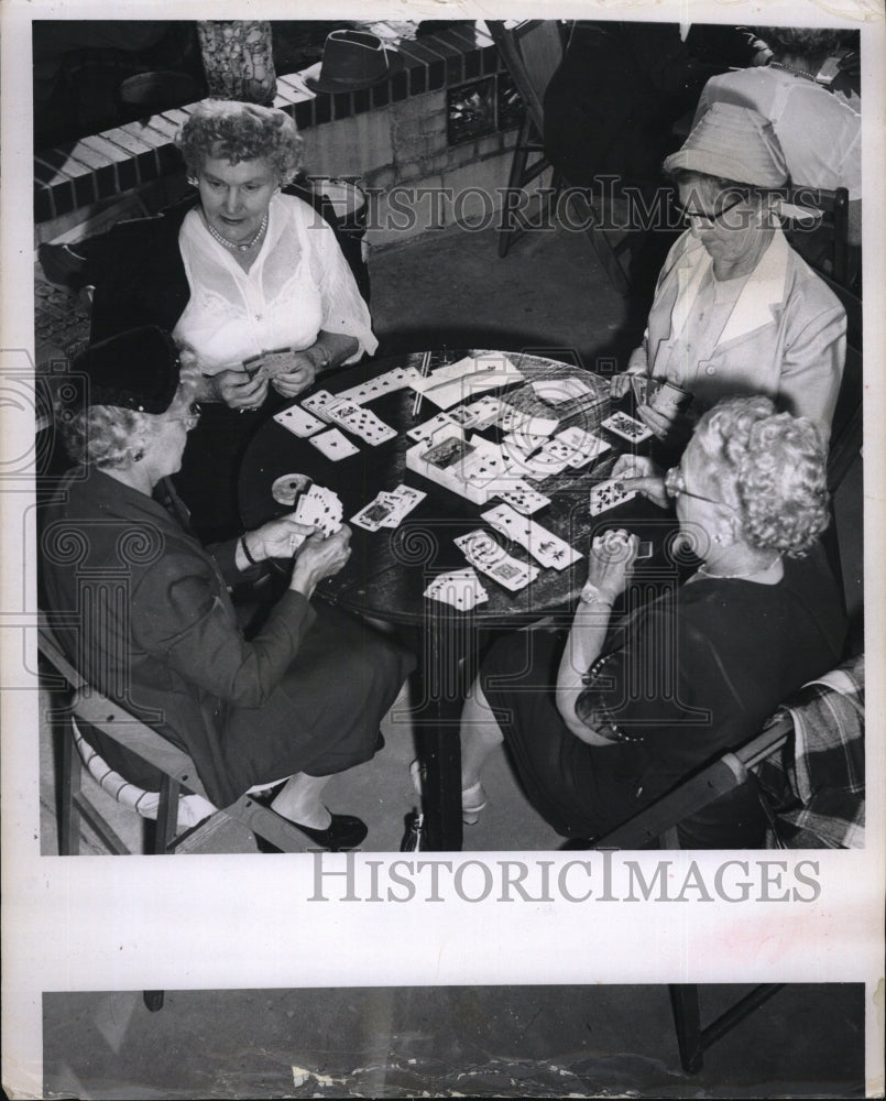 1957 Press Photo Mesdames Della Butcher, Alma Clark, Lula Summers, F. Kossow - Historic Images