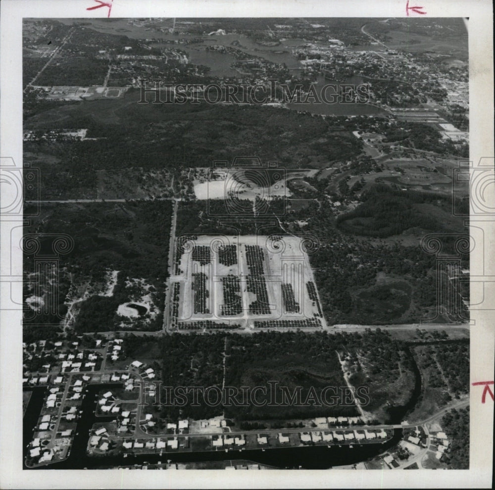 1972 Press Photo Hunt Property at Bottom Center Klosterman Road &amp; County Road 78 - Historic Images