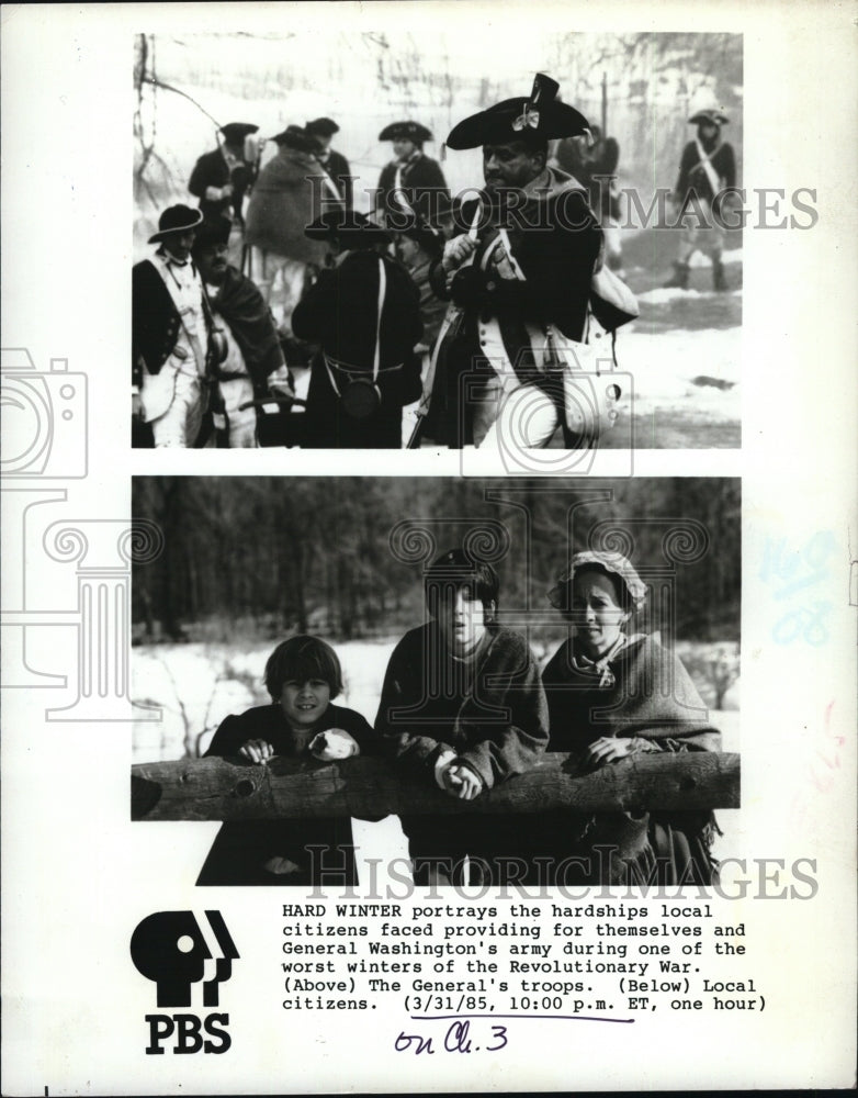 1985 Press Photo &quot;Hard Winter&quot; Hardships During Revolutionary War - Historic Images