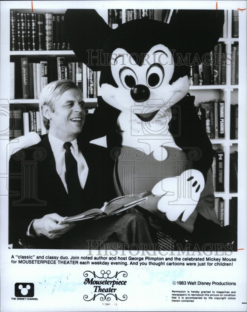1985 George Plimpton, Mickey Mouse "Mouseterpiece Theater" - Historic Images