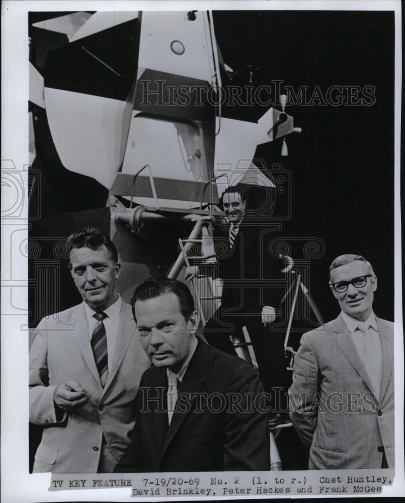 1970 Press Photo Chet Huntley David Brinkley Peter Hackes Frank McGee TV - Historic Images