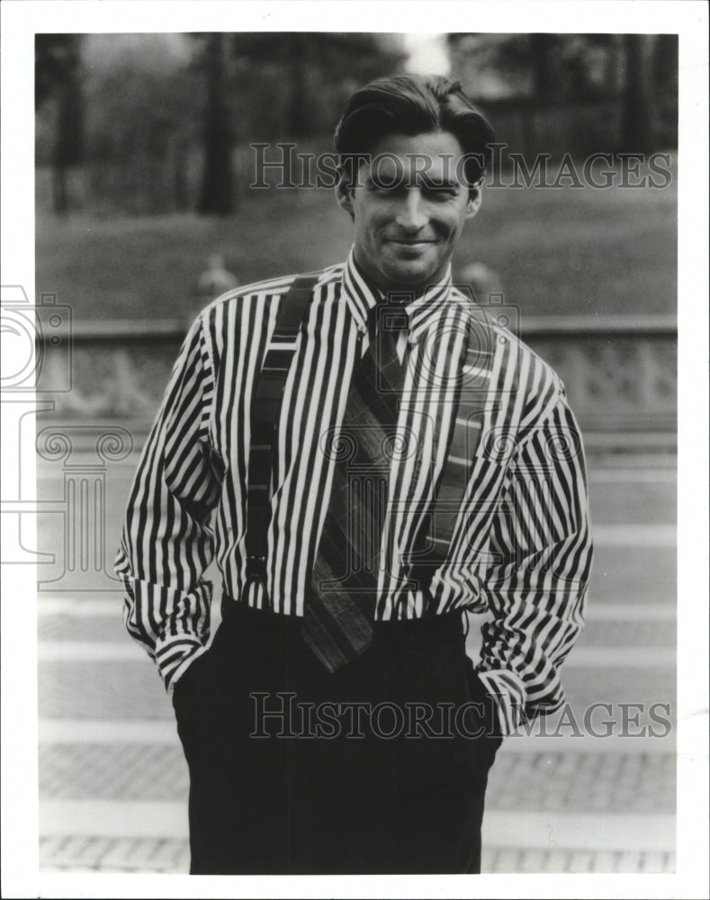 1991 Press Photo Wear braces as an alternative to a tight belt - RSM10919 - Historic Images