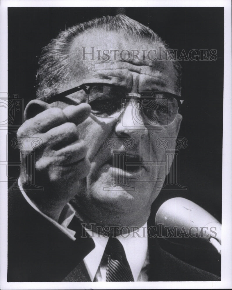1964 Press Photo Lyndon . Johnson, 36th President of United States of America. - Historic Images