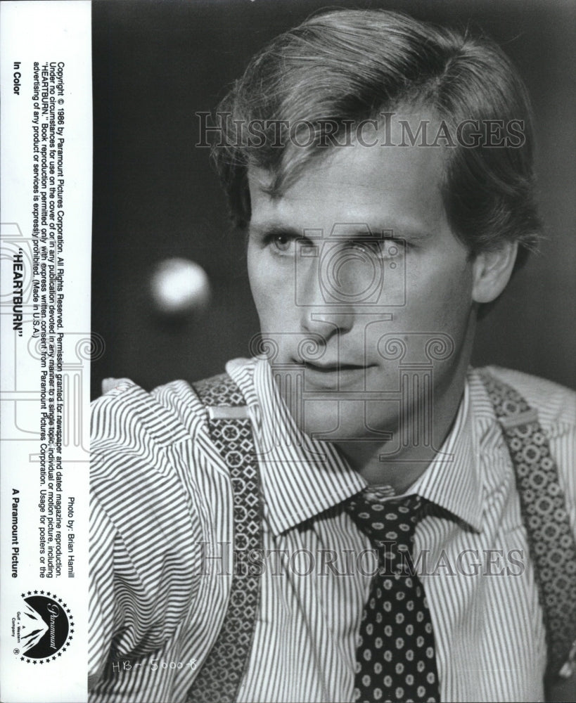 1986 Press Photo Actor Jeff Daniels Movie Heartburn - RSM11107 - Historic Images