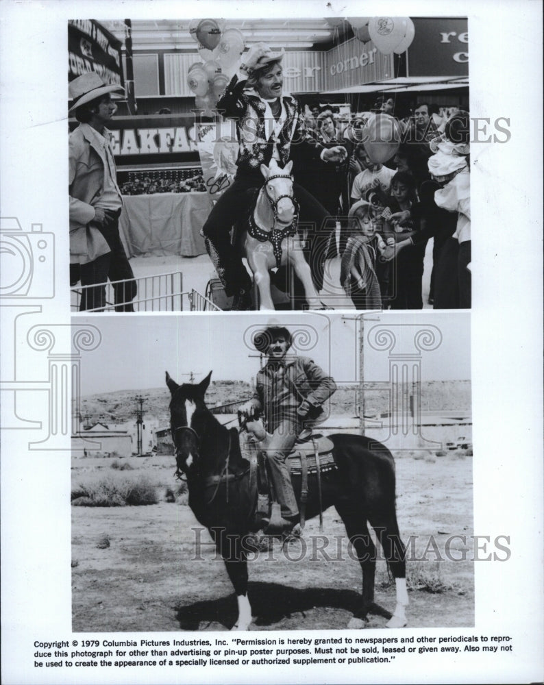 1979 Press Photo Actor Robert Redford in Cowboy movie scene. - Historic Images