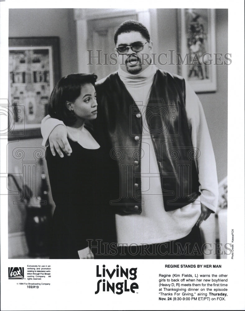 1995 Press Photo Heavy D with KimFields,actress from Living Single - RSM11301 - Historic Images