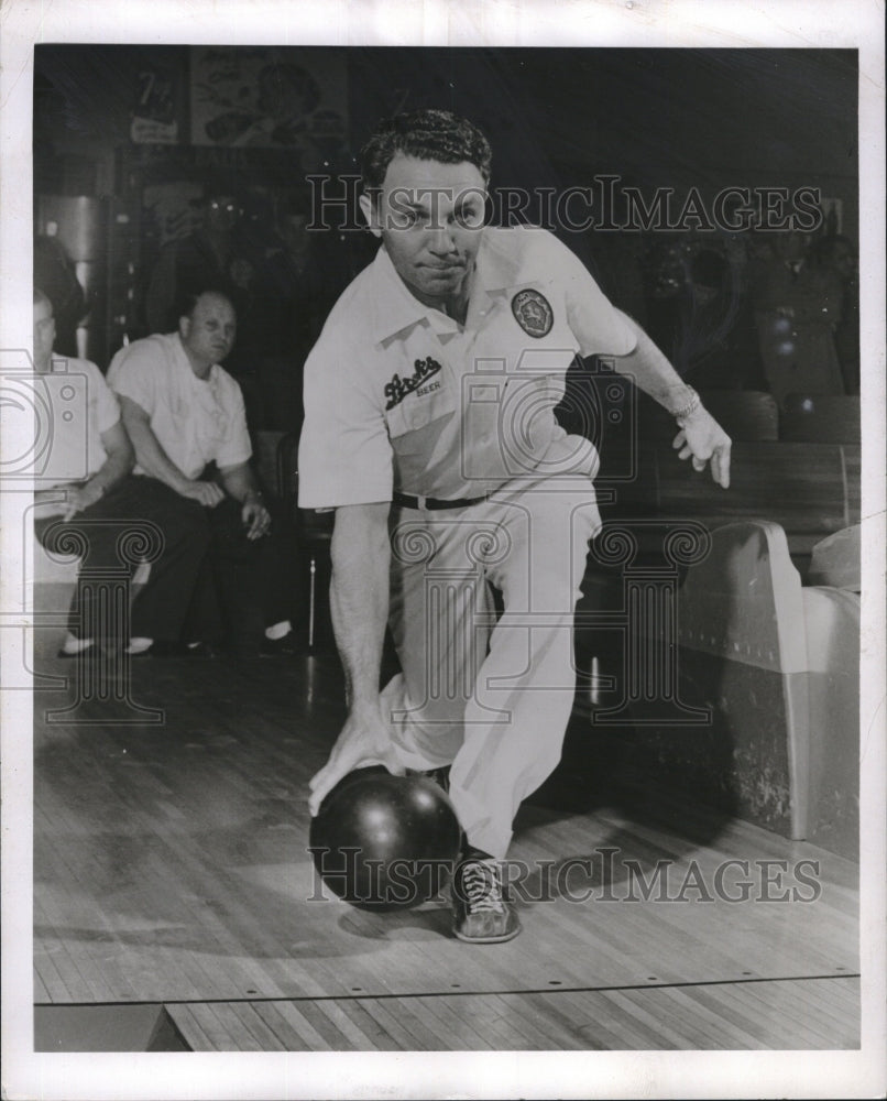 1954 Press Photo Bail Fazio, Bowler - Historic Images