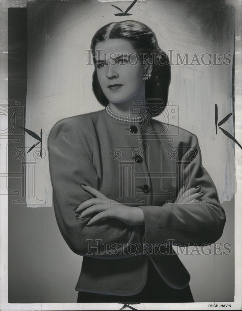 1949 Press Photo Mrs Robert E. Faught nee Stella Keating - Historic Images