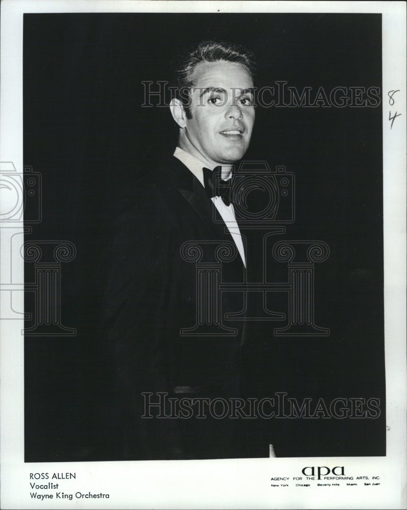 1969 Press Photo Ross Allen,featured singer with the Wayne King Orchestra - Historic Images