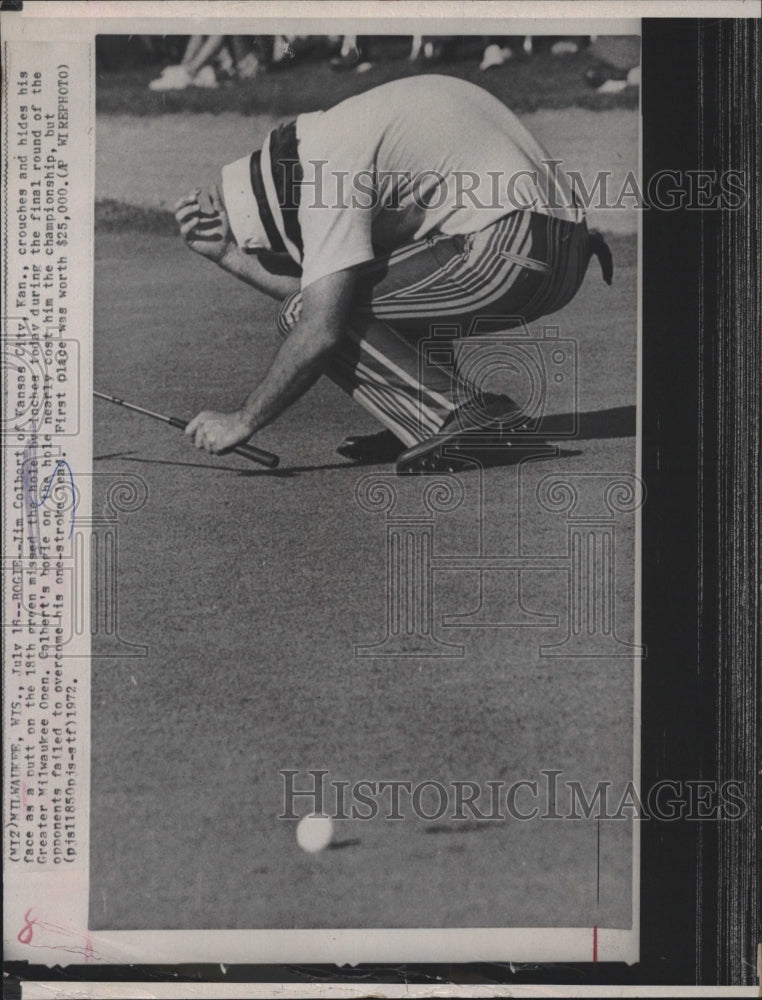 1972 Press Photo Jim Colbert, American Professional Golfer, Milwaukee Open - Historic Images