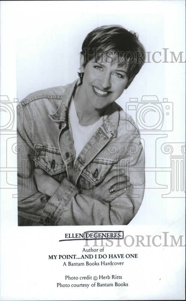 1995 Press Photo Ellen DeGeneres author &quot;My Point... And I Do Have One&quot; - Historic Images