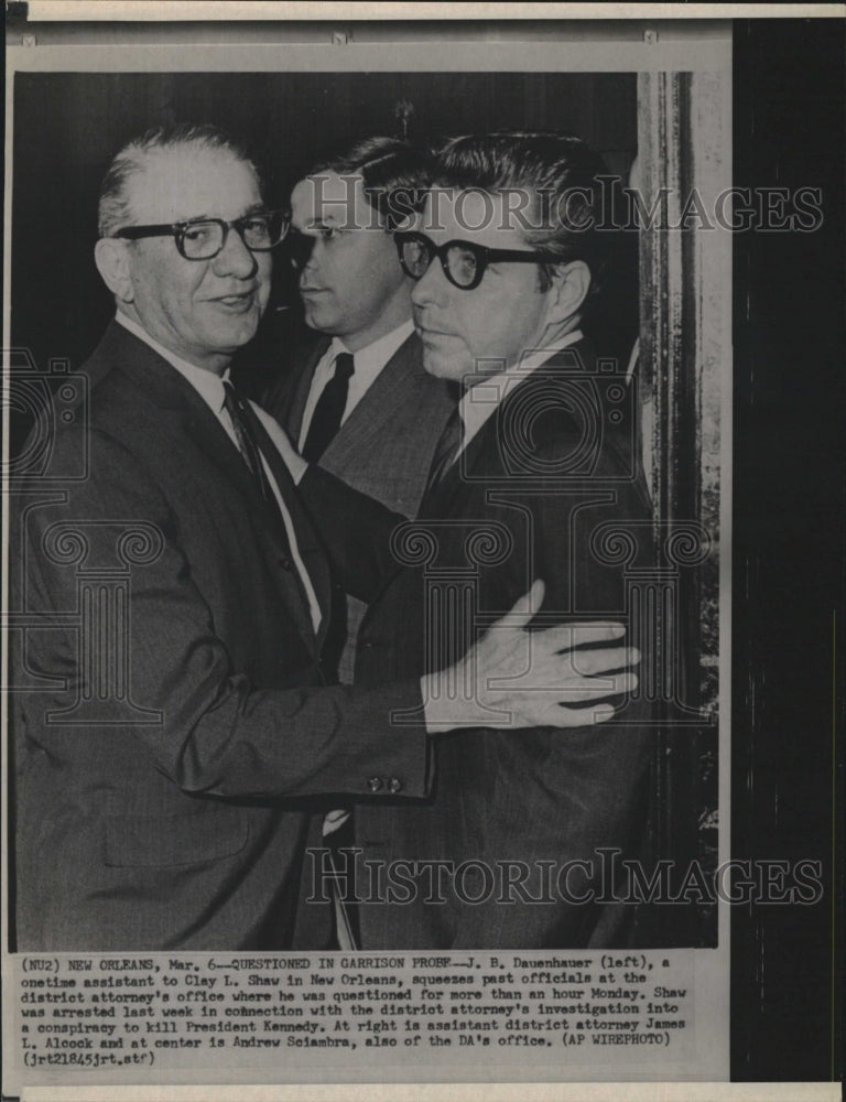 Press Photo J. B. Dauenhauer &amp; District Attorney James Alcock on JFK Death Probe - Historic Images