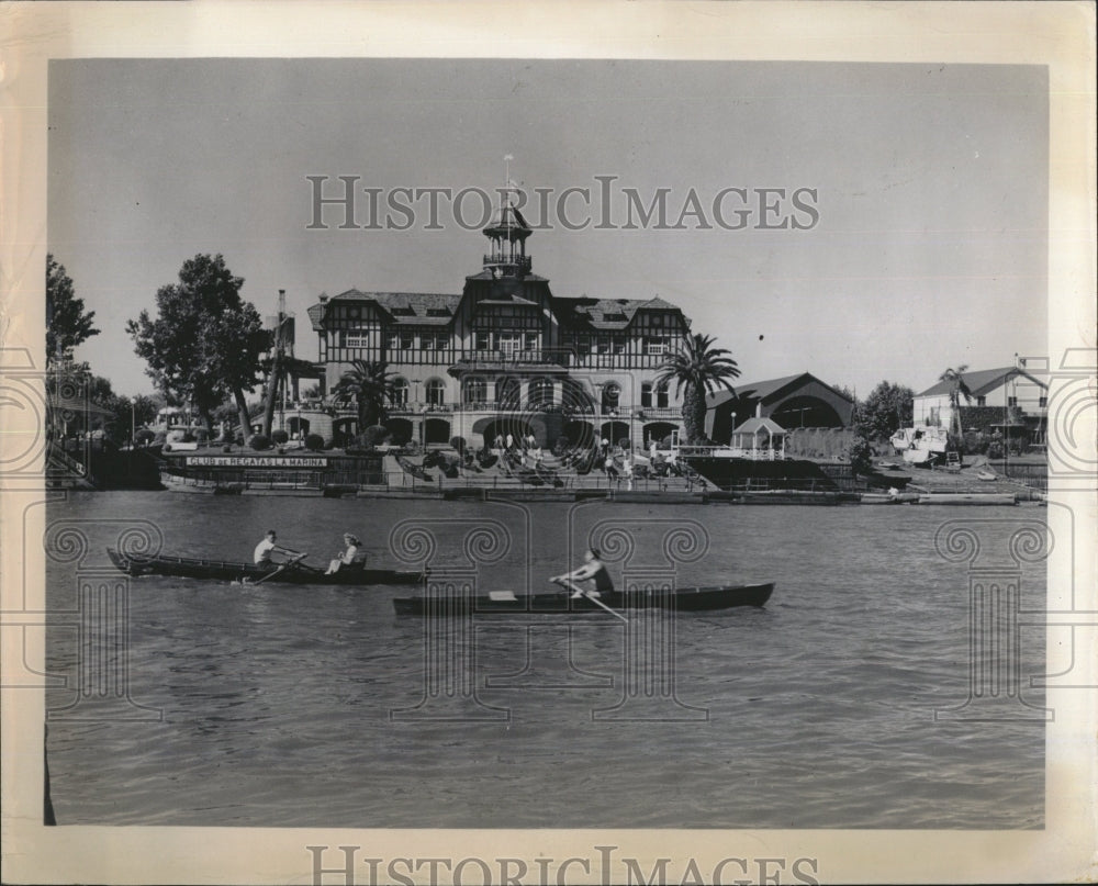 Press Photo Club de Regatas Marina and sports club in Buenos Aires, Argentina - Historic Images