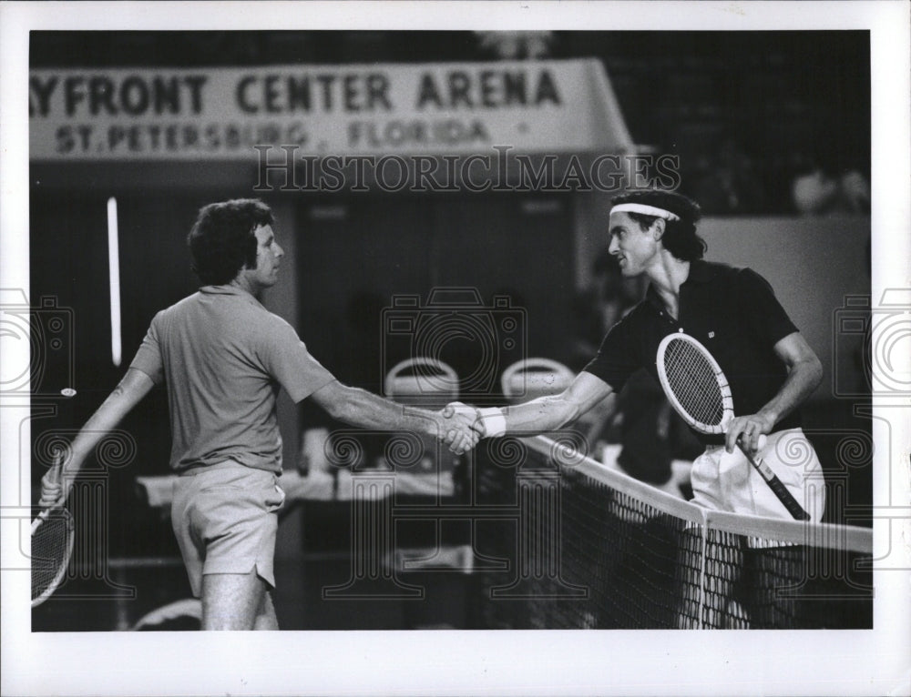 1973 Jeff Burowiak at professional tennis - Historic Images