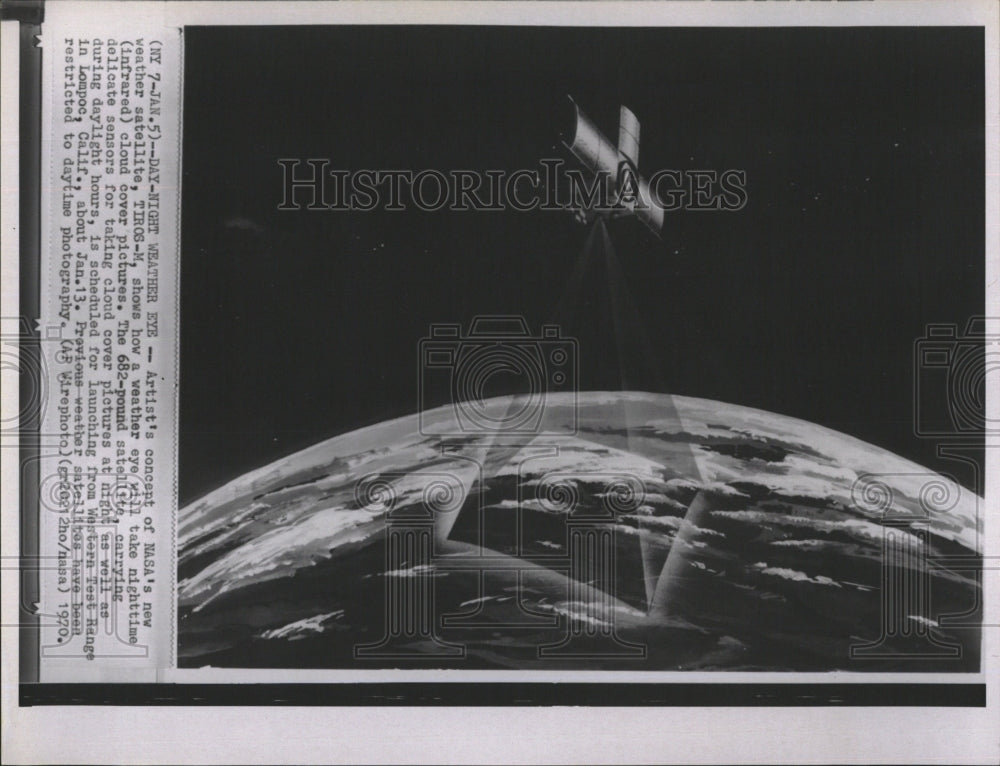 1970 Press Photo Art concept of NASA;s satellite TIROG-M - RSM12011 - Historic Images