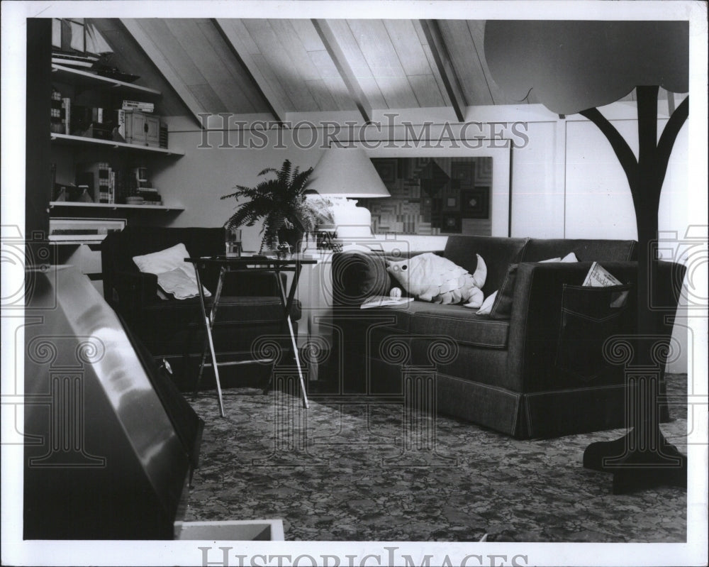 1978 Attic area converted into a conversation  space - Historic Images