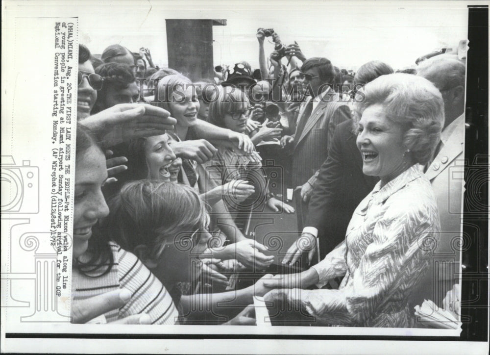 1972 Press Photo Pat Nixon - Historic Images