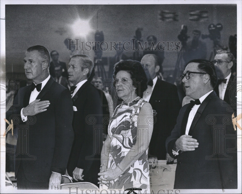 1970 Press Photo S. Agnew, R. Chapin, Mrs. Agnew, J. Ford, B. Griffin - Historic Images