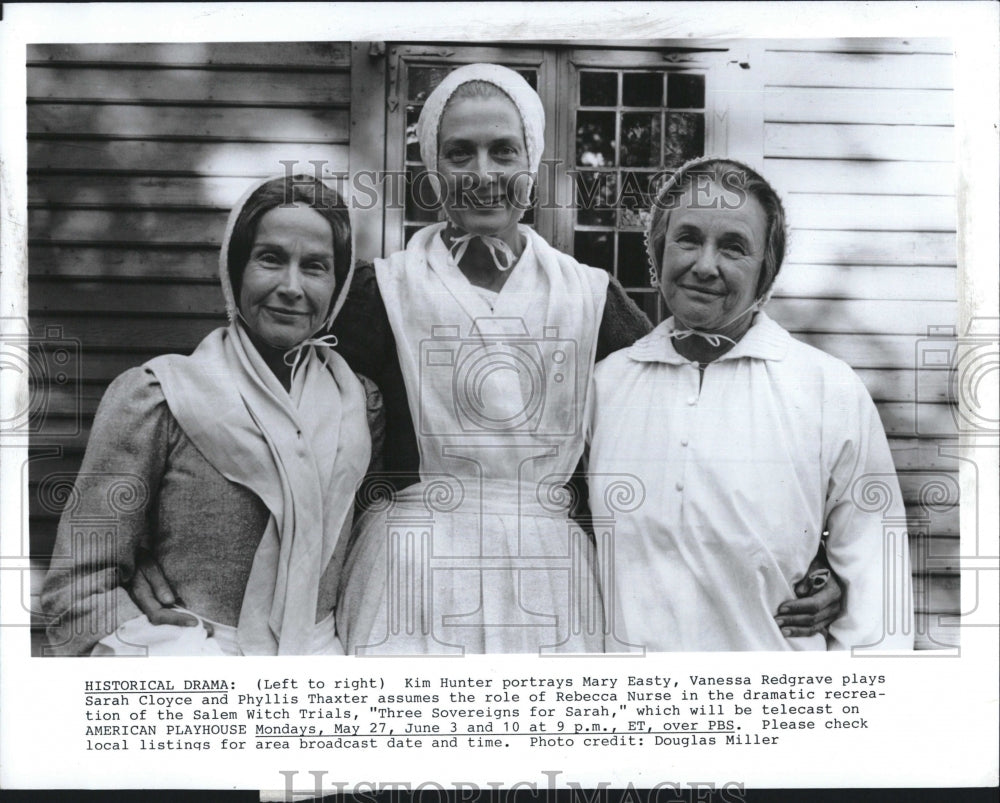 1985 Press Photo Vanessa Redgrave, in &quot; 3 Soverigns for Sarah&quot; K Hunter,M easty - Historic Images