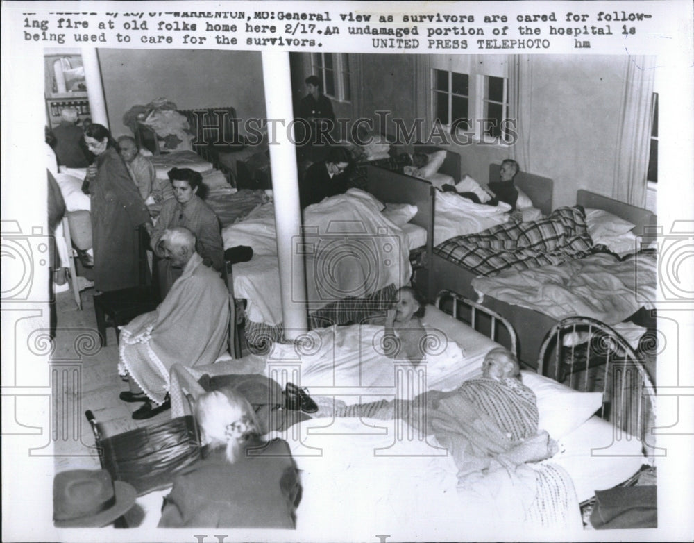 1957 Fire Survivors at Katie Jane Old Folks Home - Historic Images