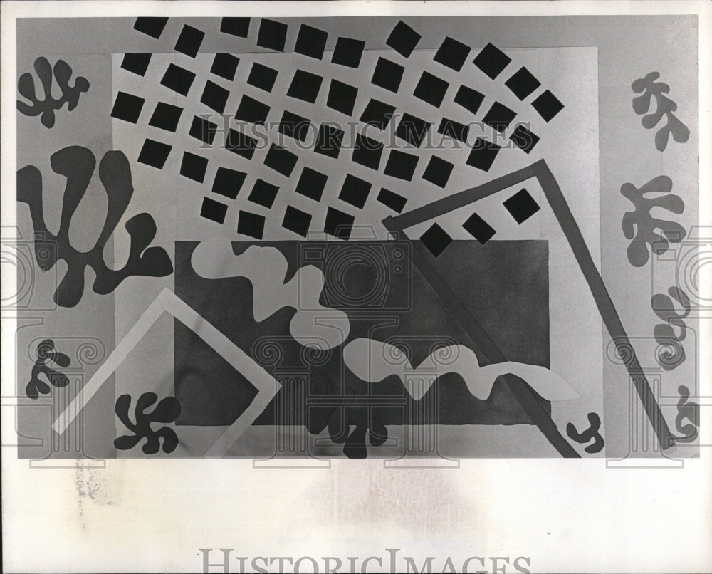 1968 Art silkscreen by artist Matisse called "Codomas" - Historic Images