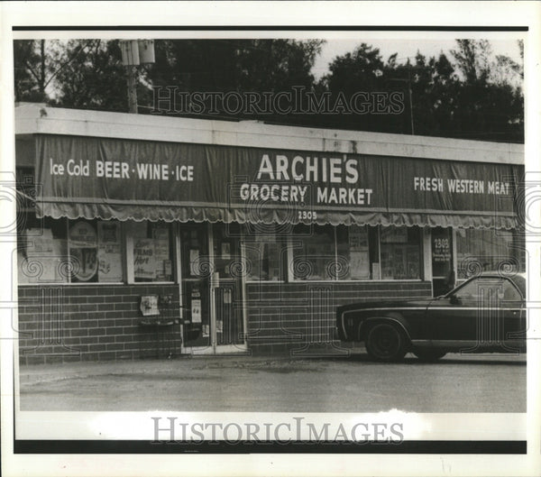 1980 Archie's Grocery Market Store shopping RSM12829 Historic Images
