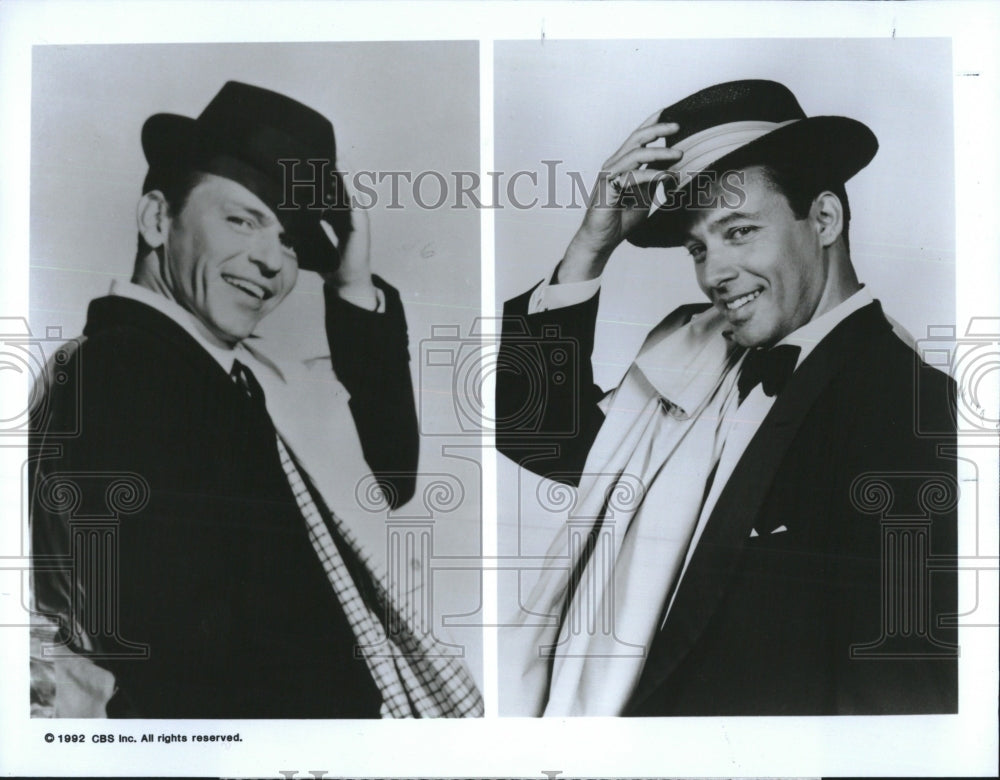 1992 Press Photo Frank Sinatra, Philip Casnoff &quot;Sinatra&quot; - Historic Images