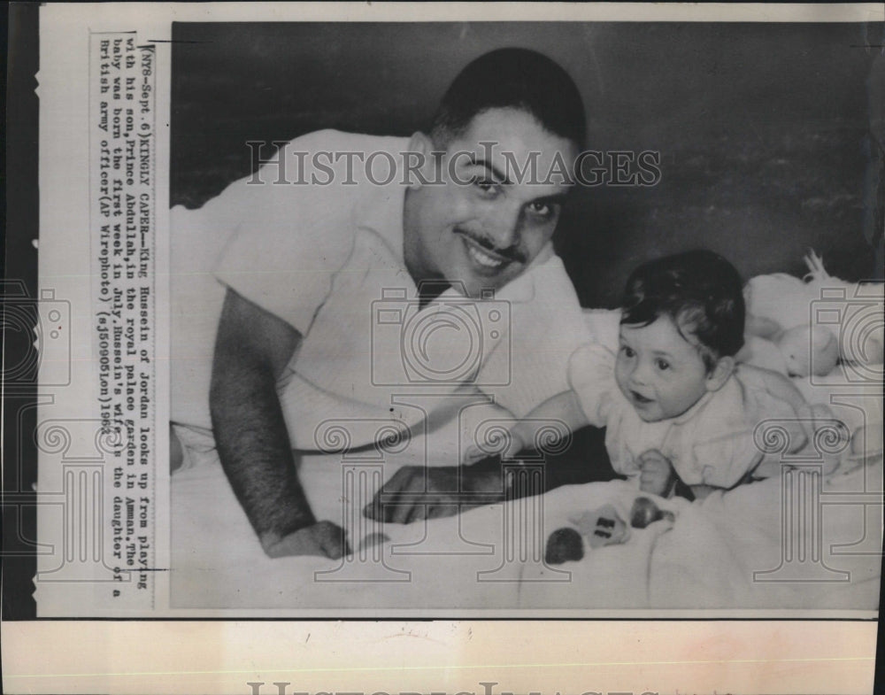 1962 Press Photo King Hussein, Jordan, Prince Abdullah - RSM13387 - Historic Images
