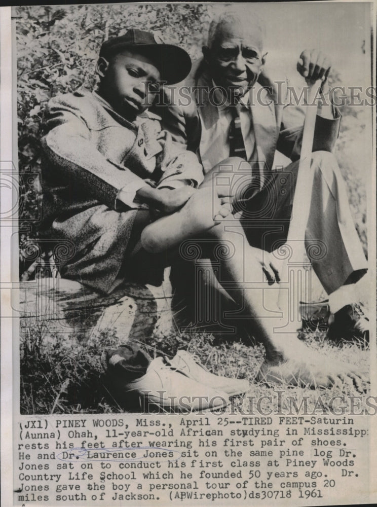 1961 Saturin Ohah 11 year old African studying Mississippi Dr. Jones-Historic Images