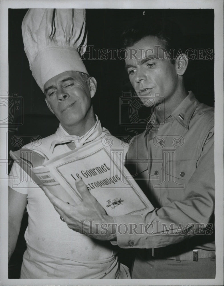 1962 Press Photo Harry Morgan cook Dean Jones Operation: Mess Ensign O&#39;Toole - Historic Images