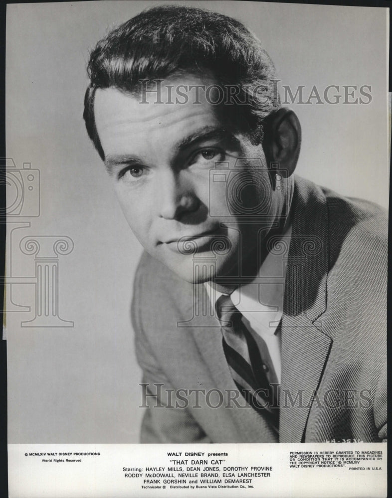 1966 Press Photo Dean Jones That Darn Cat - RSM13557 - Historic Images